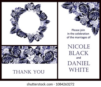 Romantic invitation. Wedding, marriage, bridal, birthday, Valentine's day.