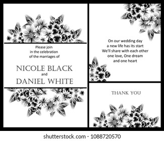 Romantic invitation. Wedding, marriage, bridal, birthday, Valentine's day.