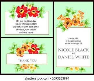 Romantic invitation. Wedding, marriage, bridal, birthday, Valentine's day.