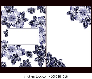 Romantic invitation. Wedding, marriage, bridal, birthday, Valentine's day.