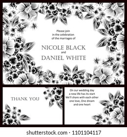 Romantic invitation. Wedding, marriage, bridal, birthday, Valentine's day.