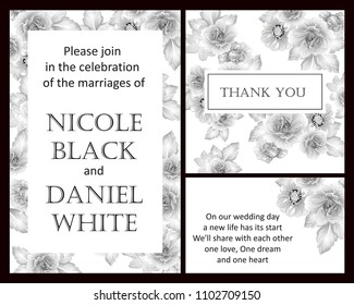 Romantic invitation. Wedding, marriage, bridal, birthday, Valentine's day.