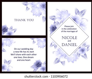 Romantic invitation. Wedding, marriage, bridal, birthday, Valentine's day.