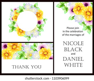 Romantic invitation. Wedding, marriage, bridal, birthday, Valentine's day.