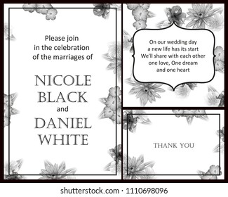 Romantic invitation. Wedding, marriage, bridal, birthday, Valentine's day.