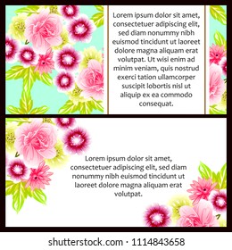 Romantic invitation. Wedding, marriage, bridal, birthday, Valentine's day.