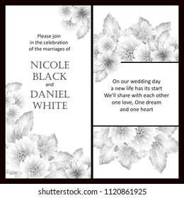 Romantic invitation. Wedding, marriage, bridal, birthday, Valentine's day.
