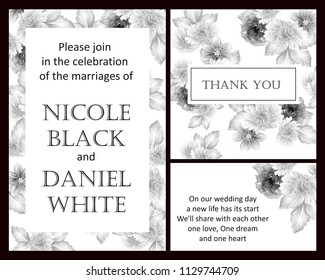 Romantic invitation. Wedding, marriage, bridal, birthday, Valentine's day.