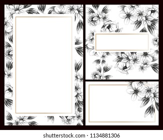 Romantic invitation. Wedding, marriage, bridal, birthday, Valentine's day.