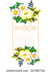 Romantic invitation. Wedding, marriage, bridal, birthday, Valentine's day. Isolated.