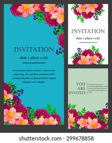 Romantic invitation. Wedding, marriage, bridal, birthday, Valentine's day. Isolated.