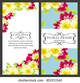Romantic invitation. Wedding, marriage, bridal, birthday, Valentine's day. Isolated.