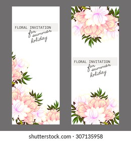 Romantic invitation. Wedding, marriage, bridal, birthday, Valentine's day. Isolated.