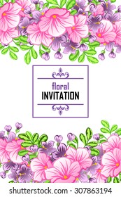 Romantic invitation. Wedding, marriage, bridal, birthday, Valentine's day. Isolated.