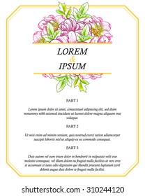 Romantic invitation. Wedding, marriage, bridal, birthday, Valentine's day. Isolated.