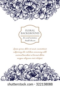 Romantic invitation. Wedding, marriage, bridal, birthday, Valentine's day. Isolated.
