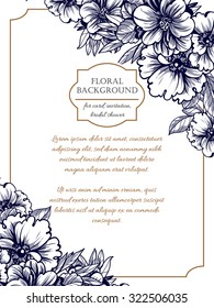 Romantic invitation. Wedding, marriage, bridal, birthday, Valentine's day.