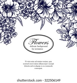 Romantic invitation. Wedding, marriage, bridal, birthday, Valentine's day.