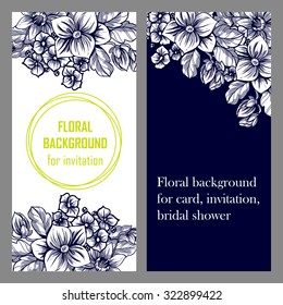 Romantic invitation. Wedding, marriage, bridal, birthday, Valentine's day. Isolated.