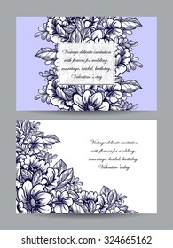Romantic invitation. Wedding, marriage, bridal, birthday, Valentine's day. 