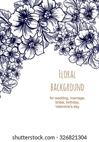 Romantic invitation. Wedding, marriage, bridal, birthday, Valentine's day