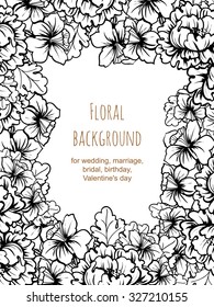 Romantic invitation. Wedding, marriage, bridal, birthday, Valentine's day. Isolated.