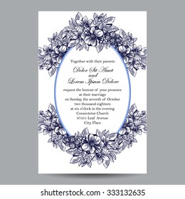 Romantic invitation. Wedding, marriage, bridal, birthday, Valentine's day. Isolated.