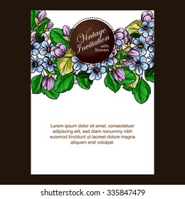Romantic invitation. Wedding, marriage, bridal, birthday, Valentine's day. Isolated.