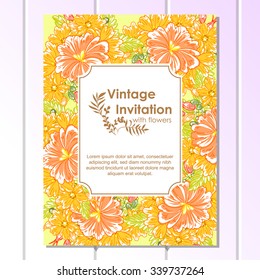 Romantic invitation. Wedding, marriage, bridal, birthday, Valentine's day. Isolated.
