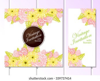 Romantic invitation. Wedding, marriage, bridal, birthday, Valentine's day. Isolated.
