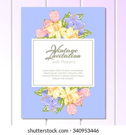 Romantic invitation. Wedding, marriage, bridal, birthday, Valentine's day. Isolated.

