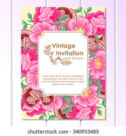 Romantic invitation. Wedding, marriage, bridal, birthday, Valentine's day. Isolated.
