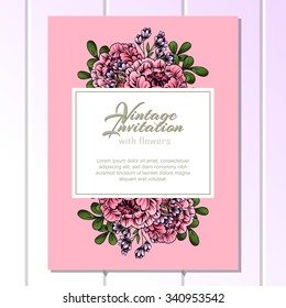 Romantic invitation. Wedding, marriage, bridal, birthday, Valentine's day. Isolated.
