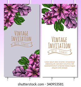 Romantic invitation. Wedding, marriage, bridal, birthday, Valentine's day. Isolated.
