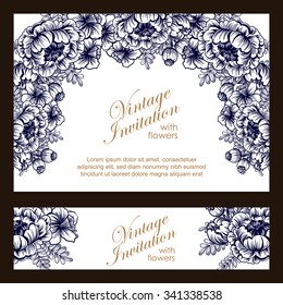 Romantic invitation. Wedding, marriage, bridal, birthday, Valentine's day. Isolated.