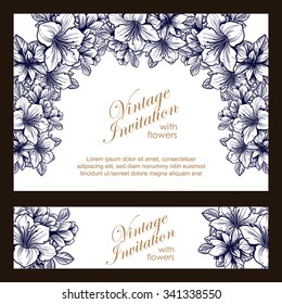 Romantic invitation. Wedding, marriage, bridal, birthday, Valentine's day. Isolated.