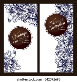 Romantic invitation. Wedding, marriage, bridal, birthday, Valentine's day. Isolated.