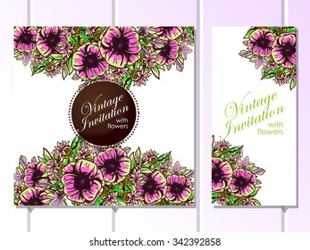 Romantic invitation. Wedding, marriage, bridal, birthday, Valentine's day. Isolated.