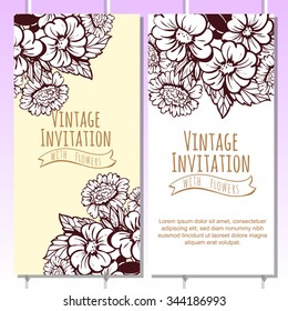 Romantic invitation. Wedding, marriage, bridal, birthday, Valentine's day. Isolated.