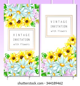 Romantic invitation. Wedding, marriage, bridal, birthday, Valentine's day. Isolated.