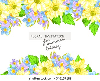 Romantic invitation. Wedding, marriage, bridal, birthday, Valentine's day. Isolated.