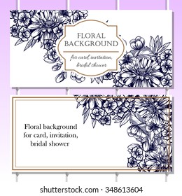Romantic invitation. Wedding, marriage, bridal, birthday, Valentine's day. Isolated.
