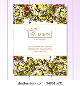 Romantic invitation. Wedding, marriage, bridal, birthday, Valentine's day. Isolated.