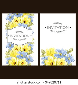 Romantic invitation. Wedding, marriage, bridal, birthday, Valentine's day. Isolated.