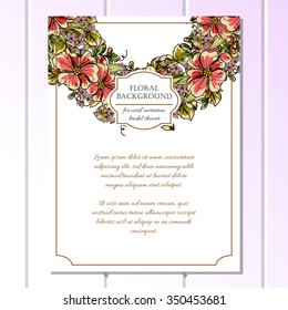 Romantic invitation. Wedding, marriage, bridal, birthday, Valentine's day. Isolated.