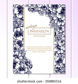 Romantic invitation. Wedding, marriage, bridal, birthday, Valentine's day. Isolated.