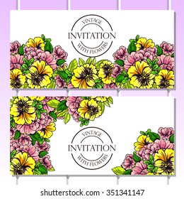 Romantic invitation. Wedding, marriage, bridal, birthday, Valentine's day. Isolated.