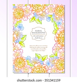 Romantic invitation. Wedding, marriage, bridal, birthday, Valentine's day. Isolated.