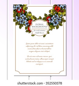 Romantic invitation. Wedding, marriage, bridal, birthday, Valentine's day.