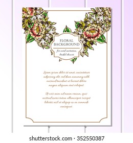 Romantic invitation. Wedding, marriage, bridal, birthday, Valentine's day.